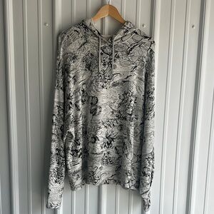 Athleta Black and White Urban Camouflage Hoodie